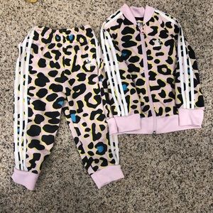 Sassy sweet animal print toddler girl adidas tracksuit